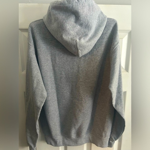 Gildan Mens Heavy Blend Hooded Sweatshirt, Heather gray, size Small - Picture 4 of 4